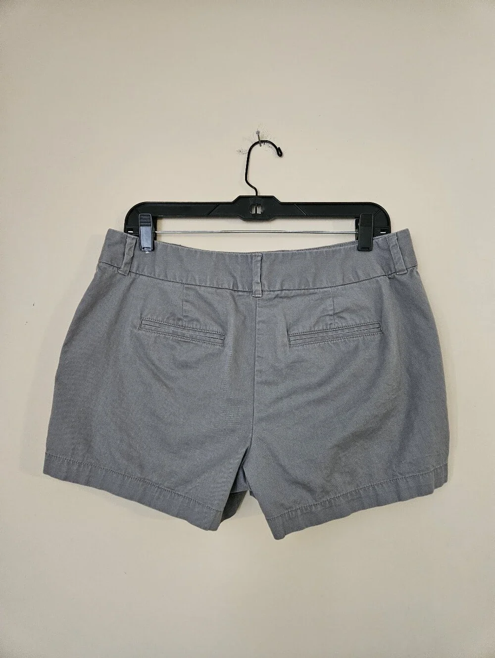 LOFT Light Gray Mid-Rise Chino Shorts, Size 8